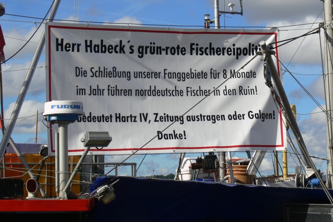 Fischerprotest in Schleswig-Holstein - Foto: Ingo Ludwichowski